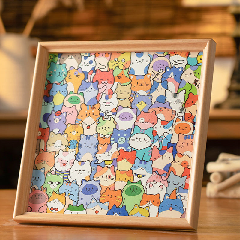 🔥Nieuw model gelanceerd✨ DIY houten kattenpuzzellijst – Verf, maak en toon je favoriete foto's!