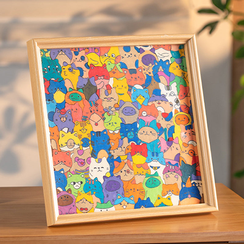 🔥Nieuw model gelanceerd✨ DIY houten kattenpuzzellijst – Verf, maak en toon je favoriete foto's!