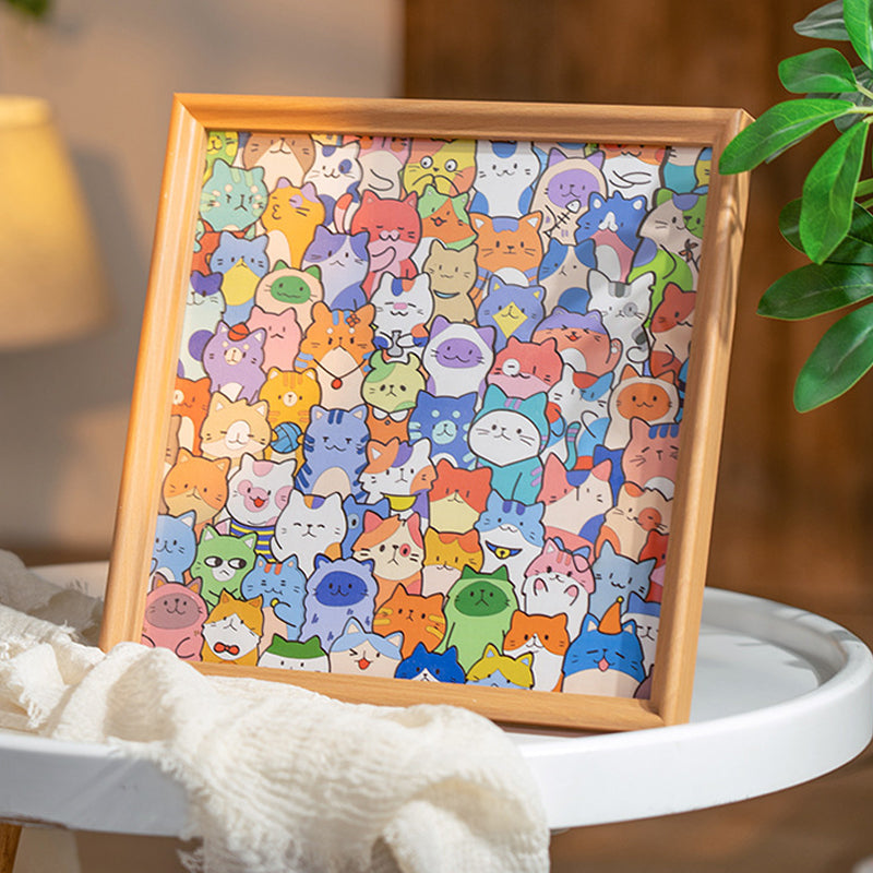 🔥Nieuw model gelanceerd✨ DIY houten kattenpuzzellijst – Verf, maak en toon je favoriete foto's!