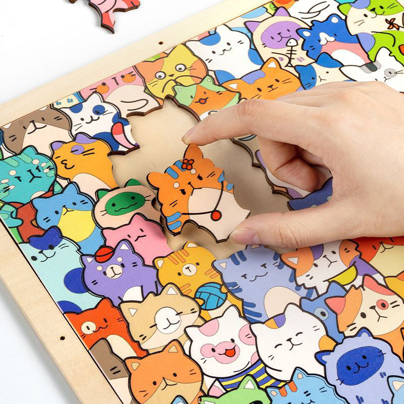 🔥Nieuw model gelanceerd✨ DIY houten kattenpuzzellijst – Verf, maak en toon je favoriete foto's!