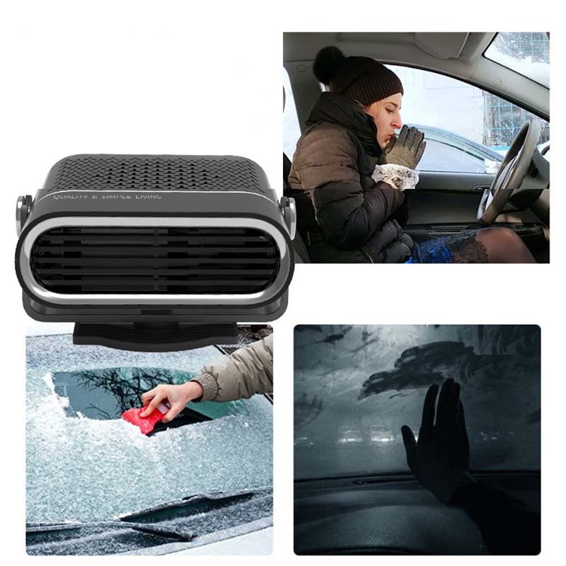 2-in-1 Draagbare Autoverwarming met 360° Rotatie