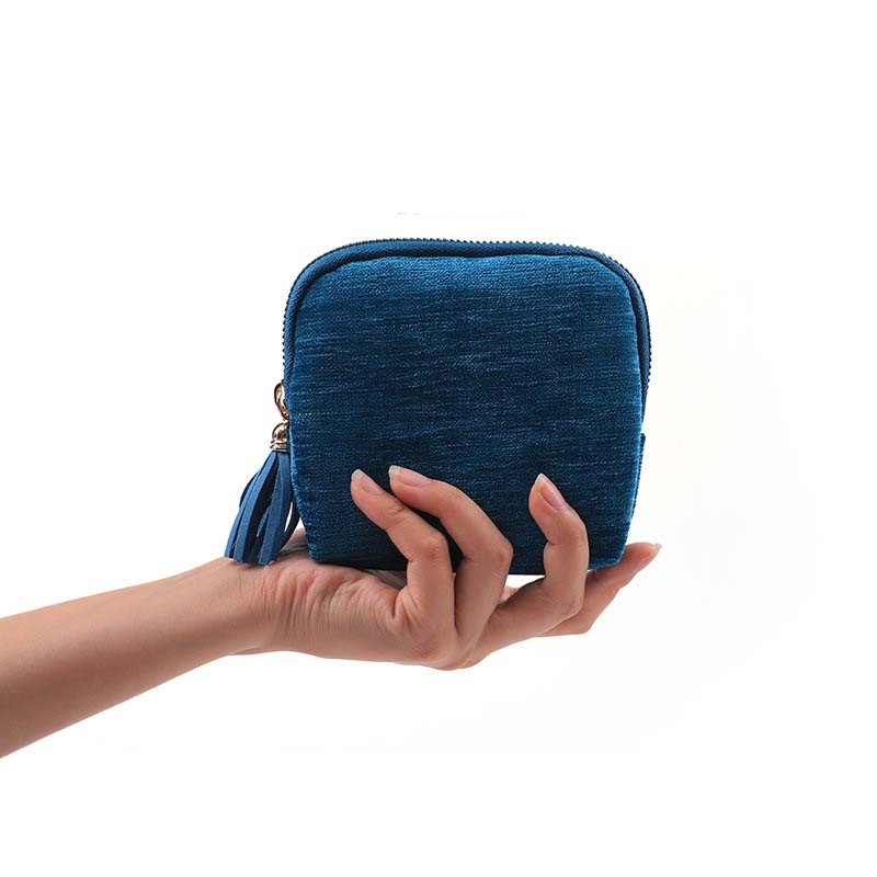 Mini reis make-up tasje voor sieraden met ritssluiting