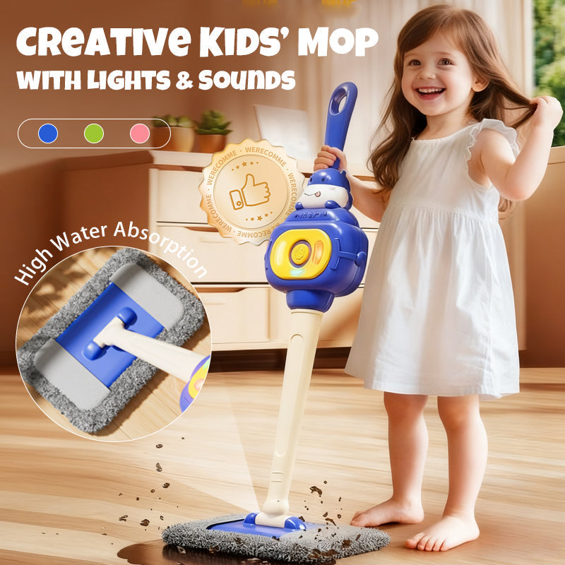Creatieve kindermop met lichtjes en geluidjes