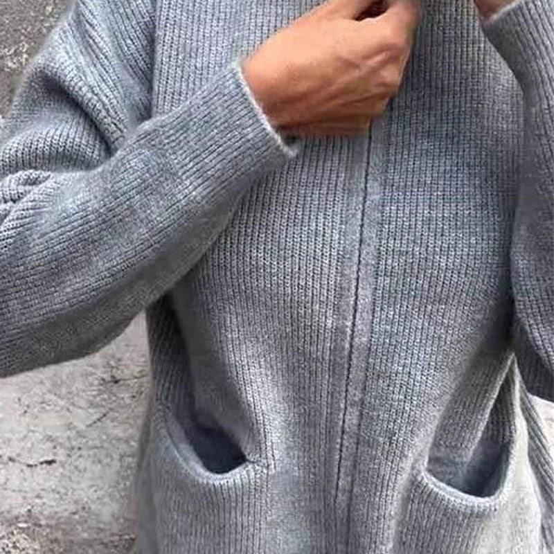 🎁2026 Nieuw binnen 50% KORTING💥🔥Zachte & warme gebreide damesjas met rits – pluist niet🧥