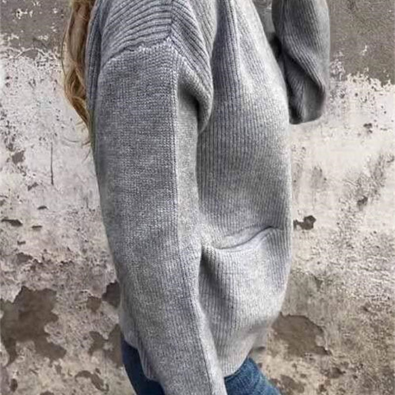 🎁2026 Nieuw binnen 50% KORTING💥🔥Zachte & warme gebreide damesjas met rits – pluist niet🧥