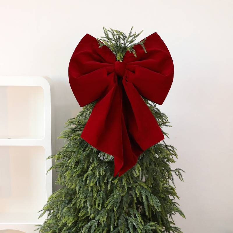 🔥 Kerstvoorverkoop 50% KORTING! ✨ Luxe Strik Versiering - Extra Lang Stroken, Zacht Fluweel, Feestelijke Sfeer 🎀🎄
