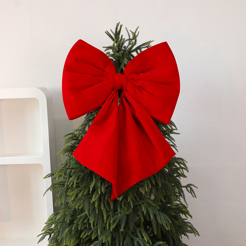 🔥 Kerstvoorverkoop 50% KORTING! ✨ Luxe Strik Versiering - Extra Lang Stroken, Zacht Fluweel, Feestelijke Sfeer 🎀🎄