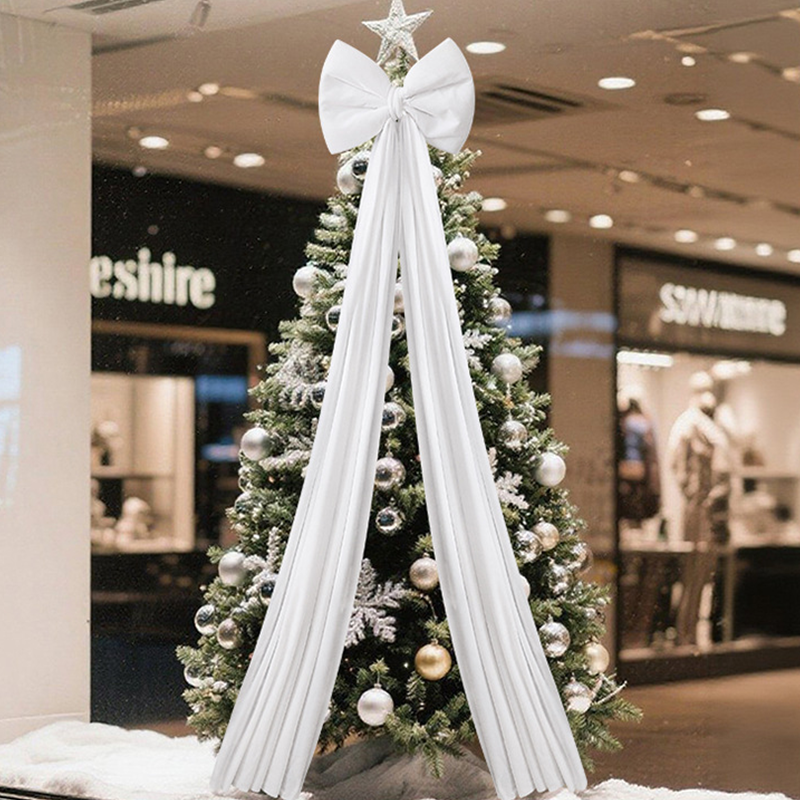 🔥 Kerstvoorverkoop 50% KORTING! ✨ Luxe Strik Versiering - Extra Lang Stroken, Zacht Fluweel, Feestelijke Sfeer 🎀🎄