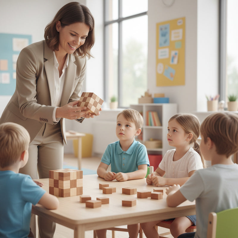 🔥 50% KORTING! ✨ Luban Lock Houten Puzzel - Stimuleert Ruimtelijke Intelligentie, Natuurlijk Houtontwerp, Educatief Familiespel 🧩🤲