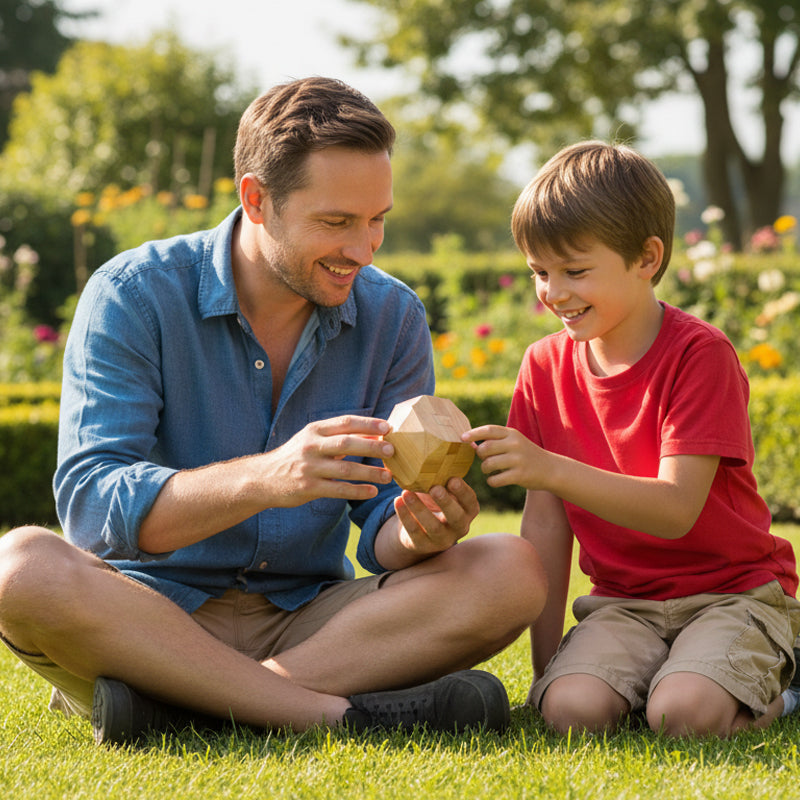 🔥 50% KORTING! ✨ Luban Lock Houten Puzzel - Stimuleert Ruimtelijke Intelligentie, Natuurlijk Houtontwerp, Educatief Familiespel 🧩🤲