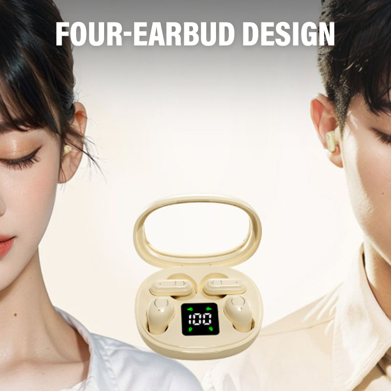 🔥LAATSTE DAG AANBIEDING - 50% KORTING🎁 Draadloze Bluetooth-headset voor twee personen met LED-oplaadcase