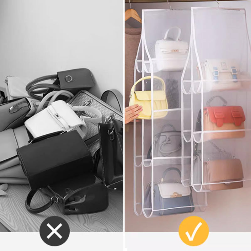🎄Kerstpromotie 50% KORTING🔥Hangende handtas stofdichte organizer met 6/8 grote zakken