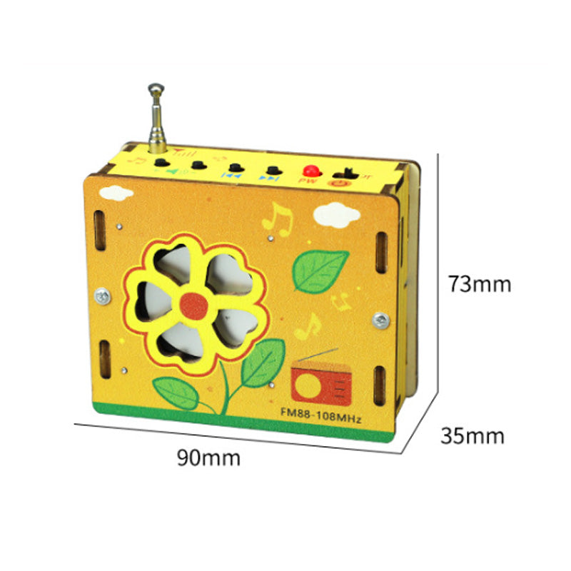 Educatief kinderspeelgoed DIY miniradio