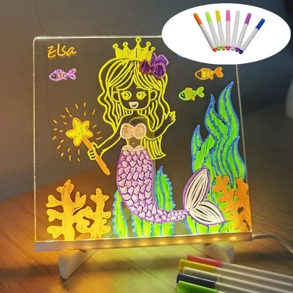 🎁 Perfect Sinterklaas Cadeau! 🎄 LED Lichtbord + 7 Gratis Pennen – Creatief & Gezellig!