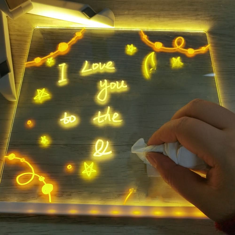 🎁 Perfect Sinterklaas Cadeau! 🎄 LED Lichtbord + 7 Gratis Pennen – Creatief & Gezellig!