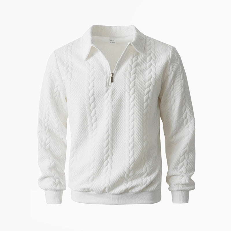 🔥 Heren Kabeltrui met Halve Rits – Comfort & Stijl voor Elke Gelegenheid ❄️