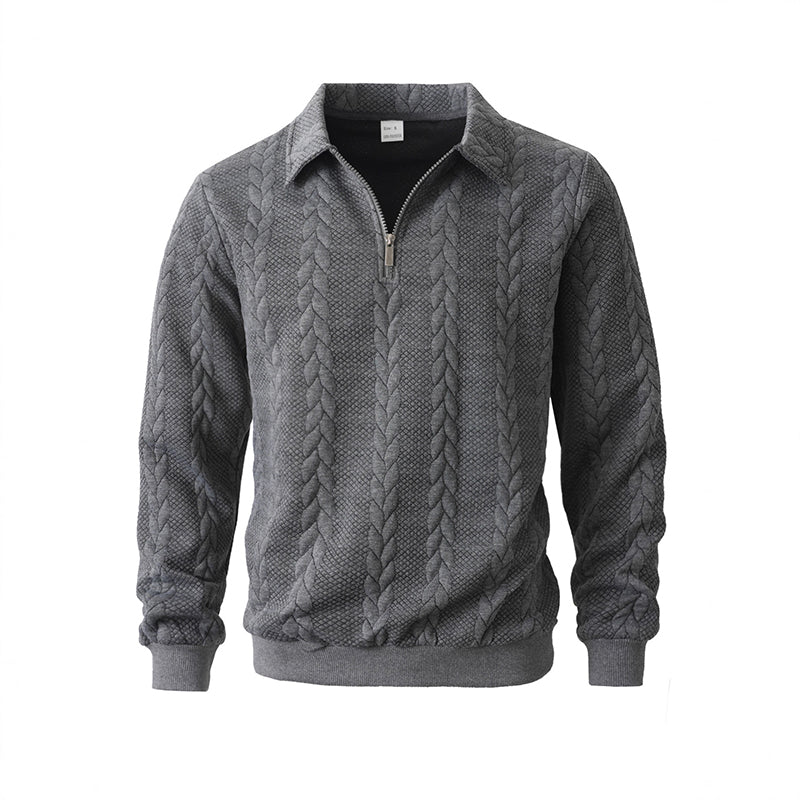 🔥 Heren Kabeltrui met Halve Rits – Comfort & Stijl voor Elke Gelegenheid ❄️