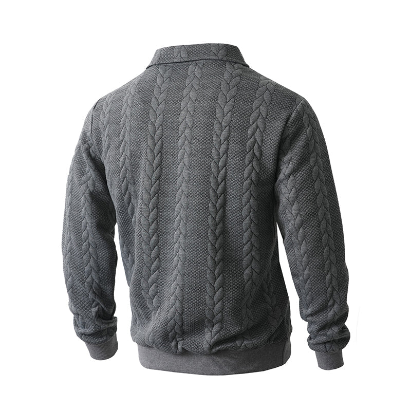 🔥 Heren Kabeltrui met Halve Rits – Comfort & Stijl voor Elke Gelegenheid ❄️