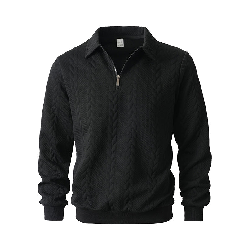 🔥 Heren Kabeltrui met Halve Rits – Comfort & Stijl voor Elke Gelegenheid ❄️