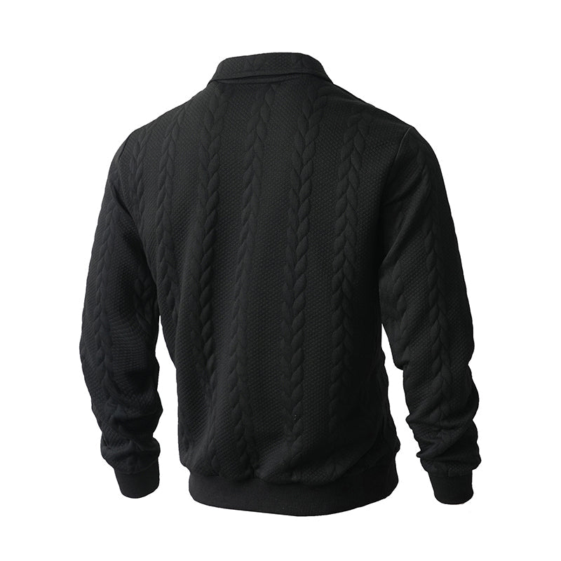 🔥 Heren Kabeltrui met Halve Rits – Comfort & Stijl voor Elke Gelegenheid ❄️