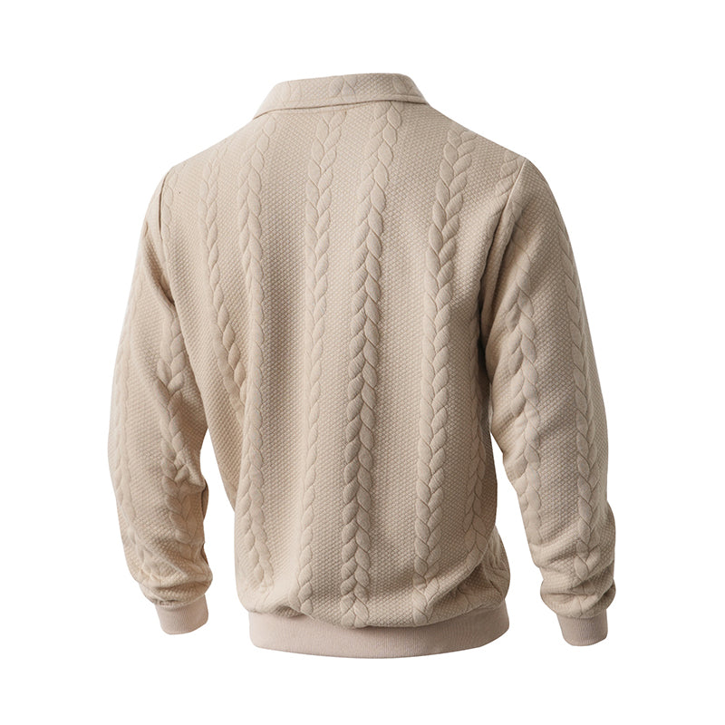 🔥 Heren Kabeltrui met Halve Rits – Comfort & Stijl voor Elke Gelegenheid ❄️