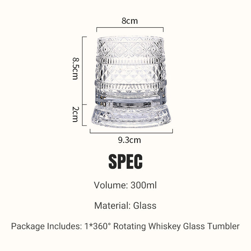 🥛💎Nieuwjaarsaanbieding 53% korting! ✨🔥 360° draaibaar whiskyglas