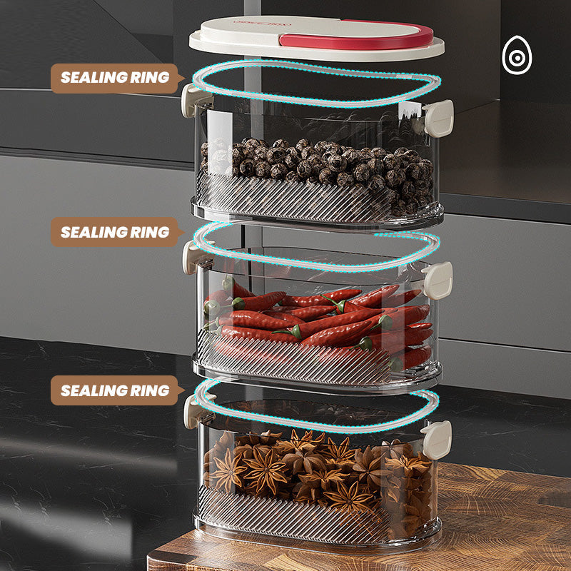 🔥 50% korting! 🌶️ Multi-laags Afgesloten Specerijen Organizer – Luchtdicht, stijlvol & ruimtebesparend voor elke keuken! 🧂✨