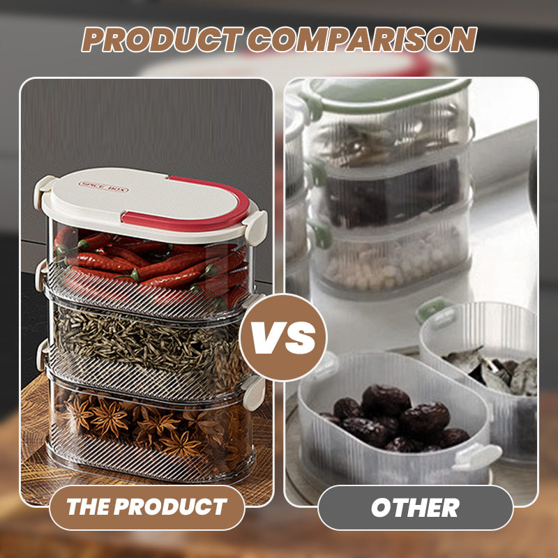 🔥 50% korting! 🌶️ Multi-laags Afgesloten Specerijen Organizer – Luchtdicht, stijlvol & ruimtebesparend voor elke keuken! 🧂✨