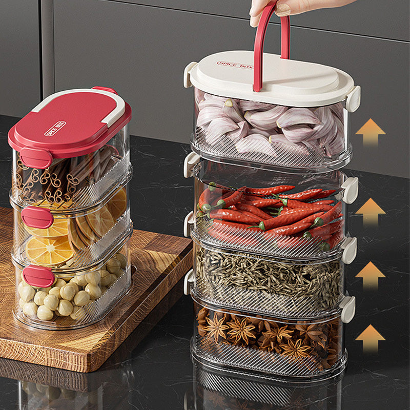 🔥 50% korting! 🌶️ Multi-laags Afgesloten Specerijen Organizer – Luchtdicht, stijlvol & ruimtebesparend voor elke keuken! 🧂✨