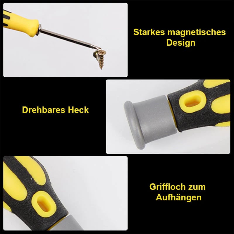 50% KORTING✨ 6-in-1 Multifunctionele Schroevendraaierset – Hoogwaardig CR-V Staal & Magnetische Bits (Perfect voor Huishoudelijke Reparaties & Elektronica!)