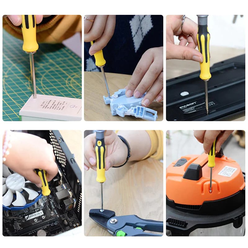 50% KORTING✨ 6-in-1 Multifunctionele Schroevendraaierset – Hoogwaardig CR-V Staal & Magnetische Bits (Perfect voor Huishoudelijke Reparaties & Elektronica!)
