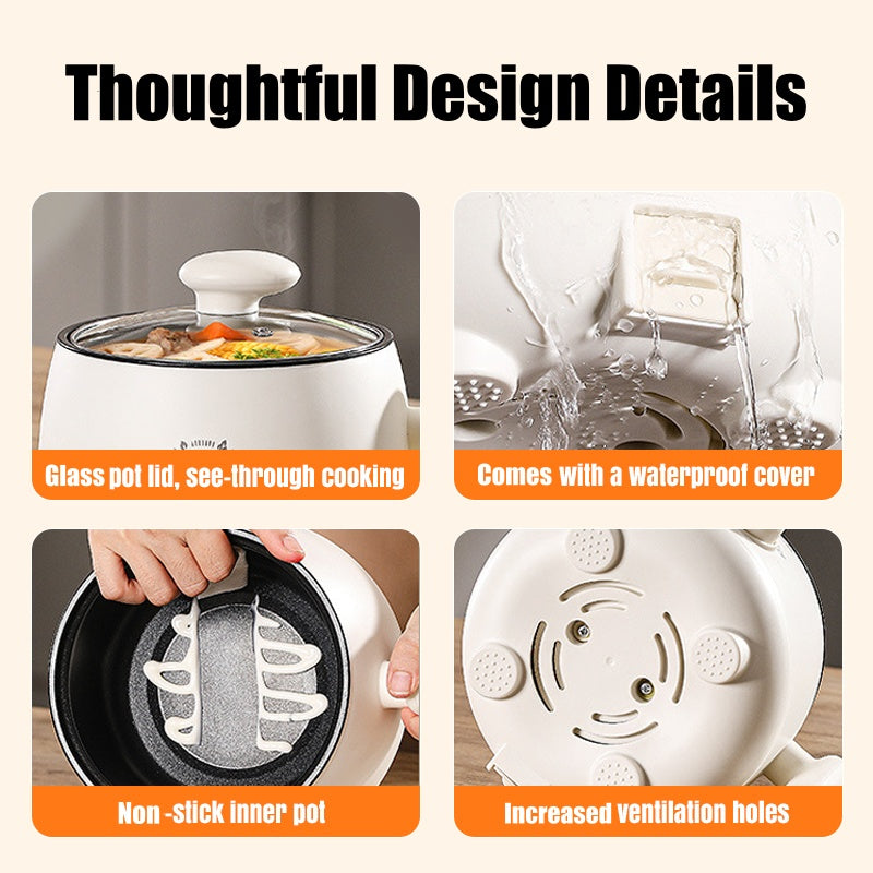 🔥 50% korting – Draagbare Multifunctionele Elektrische Pan! 🍲 6-in-1 Koken + Antiaanbaklaag + 3 Verwarmingsstanden