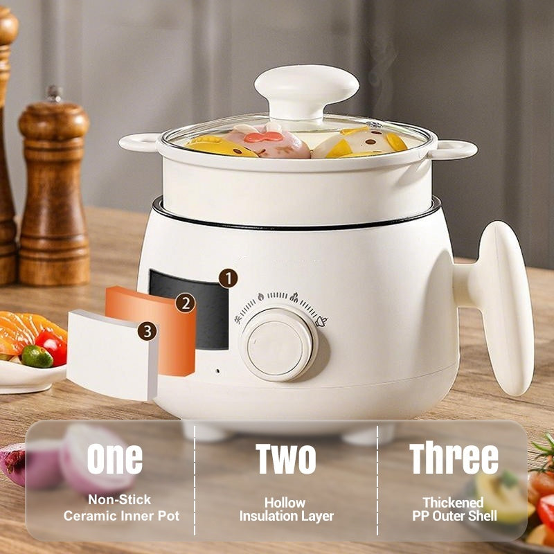 🔥 50% korting – Draagbare Multifunctionele Elektrische Pan! 🍲 6-in-1 Koken + Antiaanbaklaag + 3 Verwarmingsstanden
