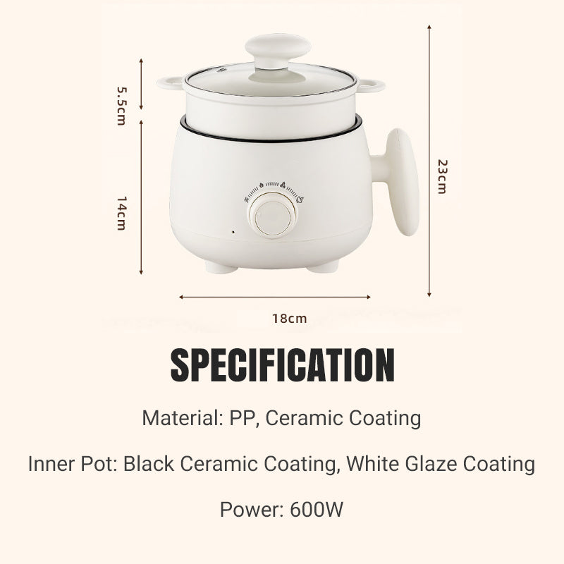 🔥 50% korting – Draagbare Multifunctionele Elektrische Pan! 🍲 6-in-1 Koken + Antiaanbaklaag + 3 Verwarmingsstanden