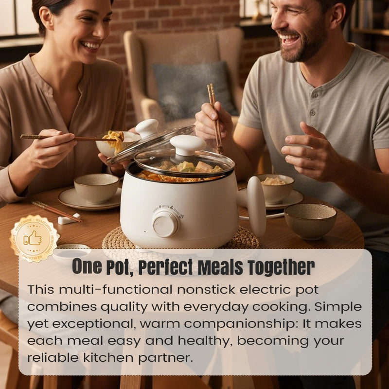 🔥 50% korting – Draagbare Multifunctionele Elektrische Pan! 🍲 6-in-1 Koken + Antiaanbaklaag + 3 Verwarmingsstanden