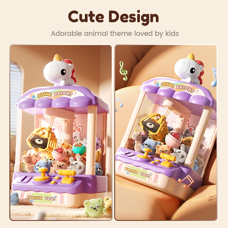 🐾 Schattige Dieren Klauwmachine voor Kinderen 🎉nclusief Knuffels & Capsulespeelgoed – Urenlang Speelplezier! 🧸✈️Gratis verzending