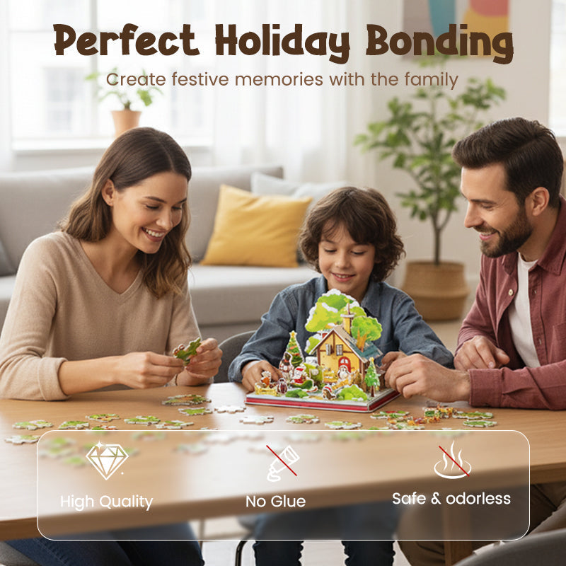 3D DIY Kerstpuzzelpakket