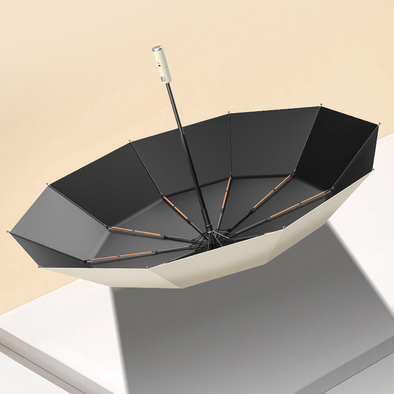 Automatik 2-in-1-Regenschirm mit integriertem Ventilator