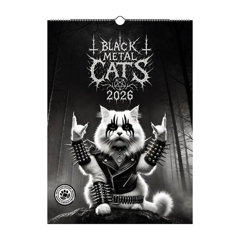 😼 50% korting!  💗 Metal Cat Kalender 2026: 12 maanden lang mysterieuze katachtigen! 🤘📅