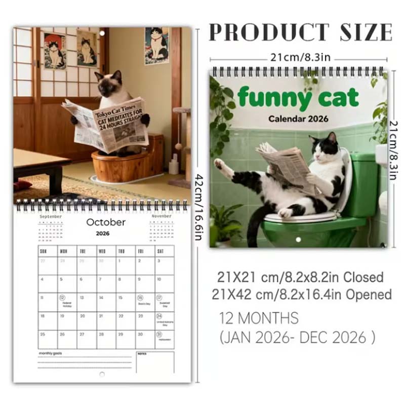 Grappige dierenkalender 2026 Kalender