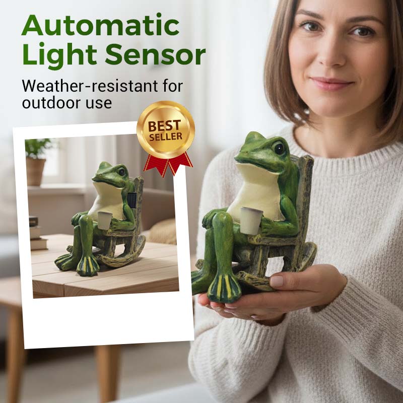 💯2026 Hot Sales🐸Op zonne-energie aangedreven kikker in schommelstoel ornament🍃