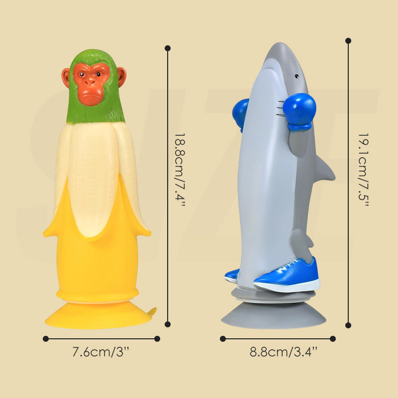 Exciting Flip-Standing Throwing Game - Banana Monkey VS Shark Man