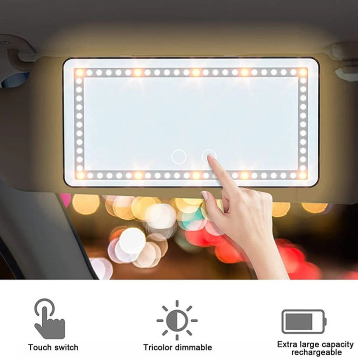 Car LED Makeup Mirror