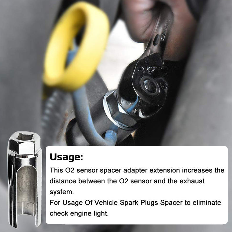 📢📢 50% korting!! ⏰ 5-delige set met offset-sleutels voor zuurstofsensoren en gereedschap voor schroefdraadreparatie voor auto's 🚗🔧