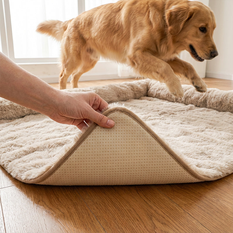 🔥Nieuw binnen 50% KORTING🎁Verdikt warm antislip bed voor huisdieren met rand
