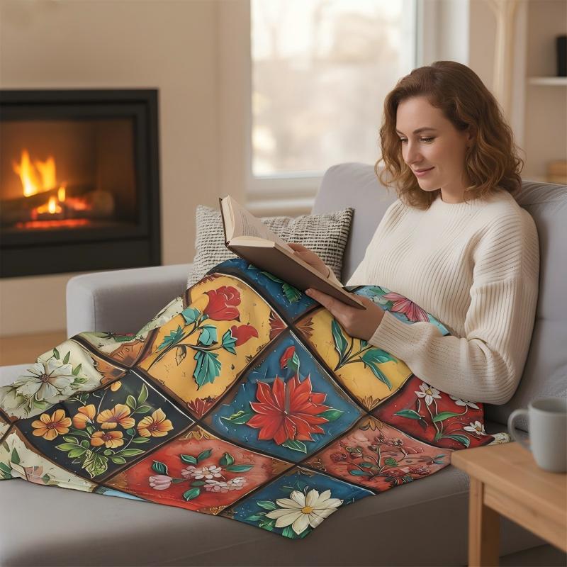 🎁2026 Nieuw binnen 50% KORTING💥Gezellig & Zacht Bloemen Flanellen Deken