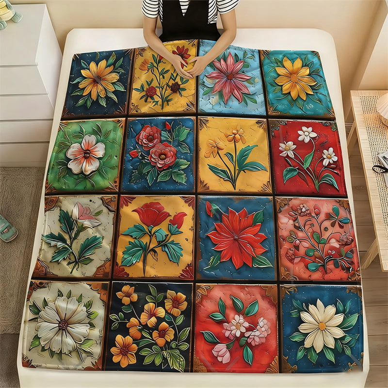 🎁2026 Nieuw binnen 50% KORTING💥Gezellig & Zacht Bloemen Flanellen Deken