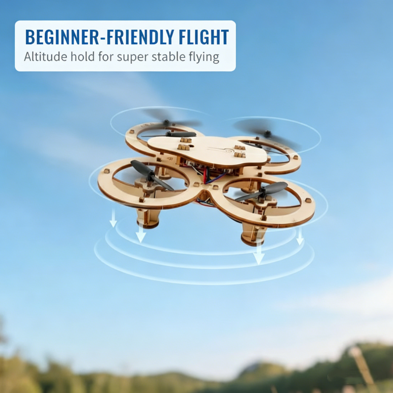 🎁2026 Nieuw binnen 50% KORTING💥✈️Houten bouwpakket voor kinderen om zelf een drone te maken 🎁💥
