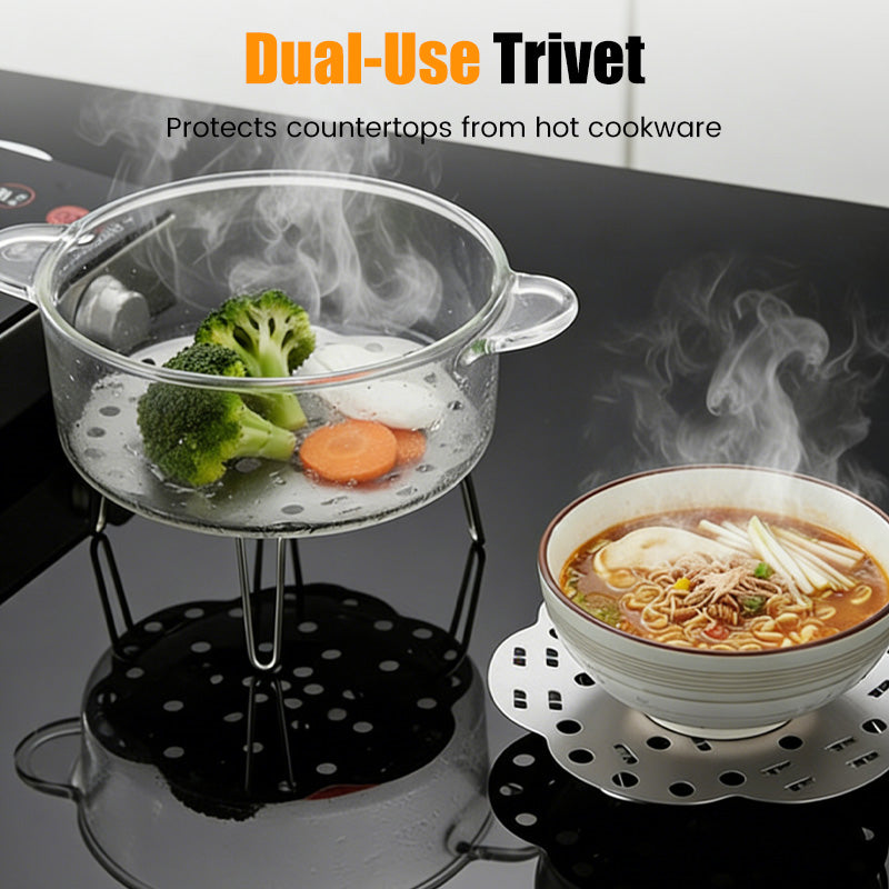 🎁2026 Nieuw binnen 50% KORTING💥Collapsible Steamer Basket & Trivet