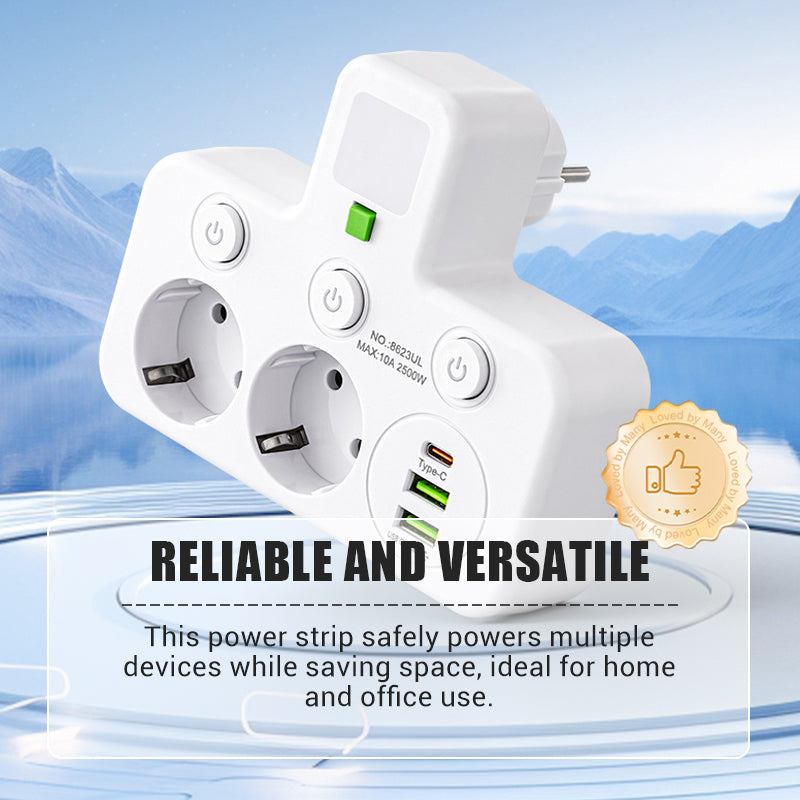 ⚡ 50% KORTING🔥Slimme stekkerdoos met USB-poorten